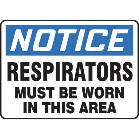 Accuform OSHA NOTICE SAFETY SIGN RESPIRATORS MPPE843XP MPPE843XP